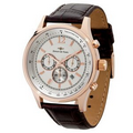 Watch Creations Men's Chronograph Watch w/ Rose Gold Finish & Date Display